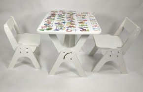 Детский растущий стол-парта и два стула Я САМ "Умка-Дуо" (Алфавит) в Коротчаево - korotchaevo.mebel-74.com | фото