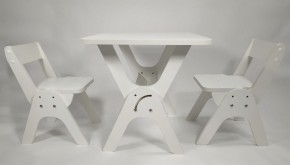 Детский растущий стол-парта и два стула Я САМ "Умка-Дуо" (Белый) в Коротчаево - korotchaevo.mebel-74.com | фото