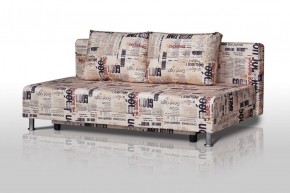 Диван-кровать Комфорт без подлокотников Принт "Gazeta" (2 подушки) в Коротчаево - korotchaevo.mebel-74.com | фото