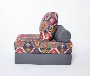Кресло-кровать-пуф бескаркасное Прайм (мехико серый-графит) в Коротчаево - korotchaevo.mebel-74.com | фото