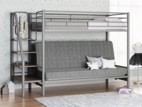 Кровать двухъярусная с диваном "Мадлен-3" (Серый/Серый) в Коротчаево - korotchaevo.mebel-74.com | фото