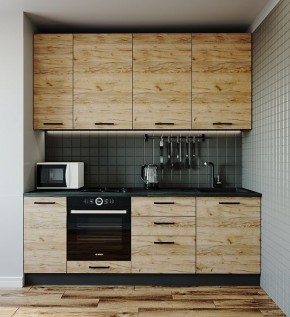 Кухонный гарнитур Крафт 2200 (Стол. 38мм) в Коротчаево - korotchaevo.mebel-74.com | фото