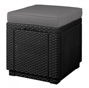 Пуфик Куб с подушкой (Cube with cushion) графит - прохладный серый в Коротчаево - korotchaevo.mebel-74.com | фото