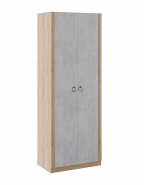 Шкаф 2 двери Глэдис М22 (Дуб Золотой/Цемент светлый) в Коротчаево - korotchaevo.mebel-74.com | фото
