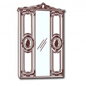 Шкаф 3-х дверный с зеркалами (01.143) Роза (беж) в Коротчаево - korotchaevo.mebel-74.com | фото