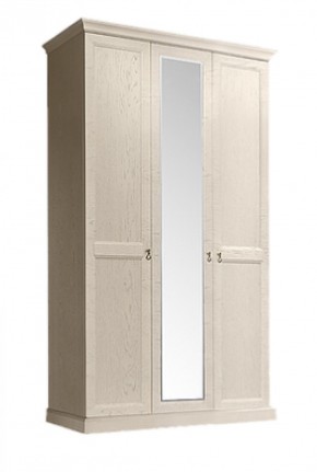 Шкаф 3-х дверный (с зеркалом) для платья и белья Венеция дуб седан (ВНШ1/3) в Коротчаево - korotchaevo.mebel-74.com | фото