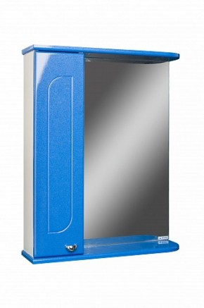 Шкаф-зеркало Радуга Синий металлик 55 левый АЙСБЕРГ (DA1129HZR) в Коротчаево - korotchaevo.mebel-74.com | фото