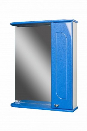 Шкаф-зеркало Радуга Синий металлик 55 правый АЙСБЕРГ (DA1129HZR) в Коротчаево - korotchaevo.mebel-74.com | фото