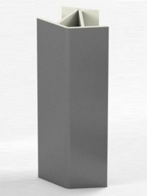 Угловое соединение для цоколя 135 гр. h100 мм (Алюминий, Белый, Черный, Сонома) в Коротчаево - korotchaevo.mebel-74.com | фото