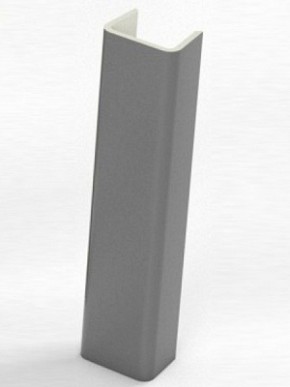 Торцевая заглушка  для цоколя h100 мм (Алюминий, Белый, Черный, Сонома) в Коротчаево - korotchaevo.mebel-74.com | фото